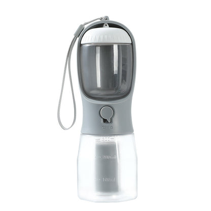 Hlopaw 3-in-1 Dog Water Cup – Portable Pet Bottle with Food Container & Waste Bag Dispenser for Travel