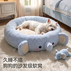 Indoor Dog House Soft Pet Sleeping Bed Warm Cat Kennel Non-Slip Mat for Kitten Puppy Winter Pet Mat