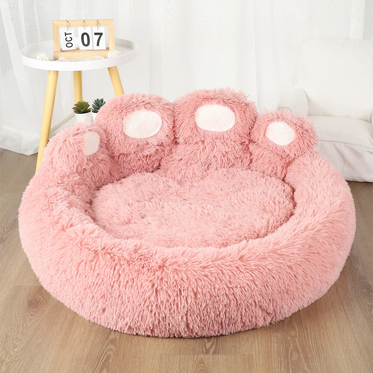 Fluffy Dog Bed Winter Plush Kennel