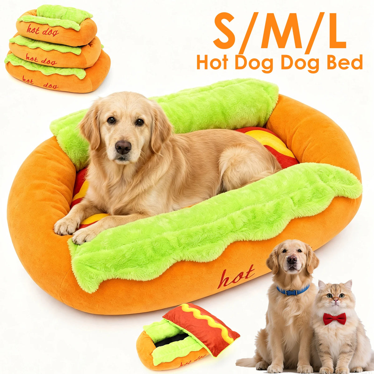 Cute Hot Dog Pet Bed